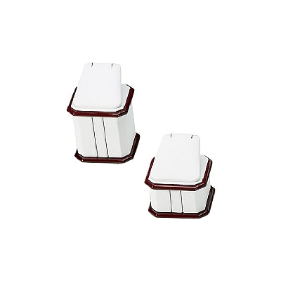 Leatherette and Wooden Earring or Pendant Display - Set of 2