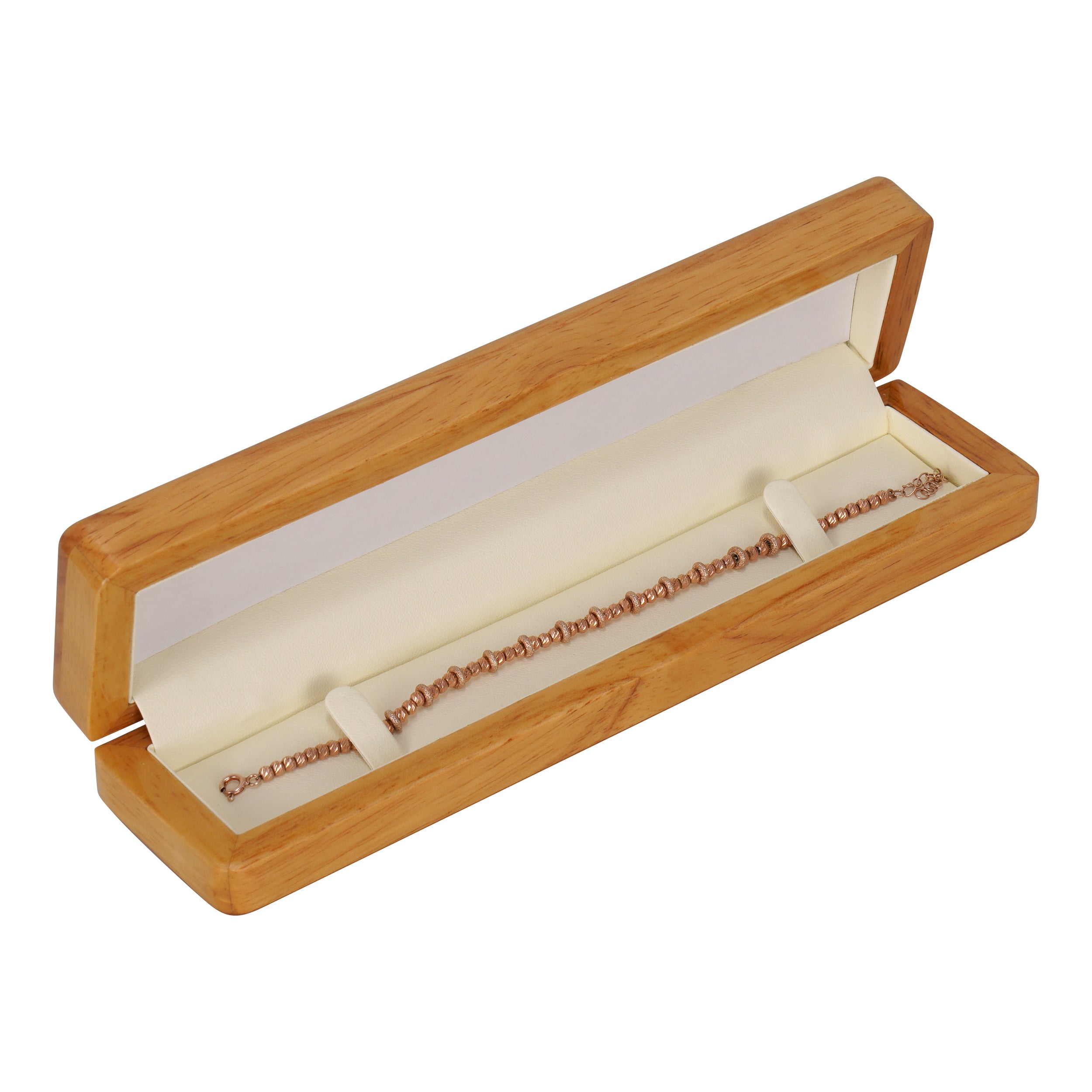 Wooden Bracelet Box with Suede Insert