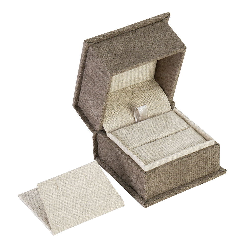 Alessandria Suede Single Ring / Earring Box