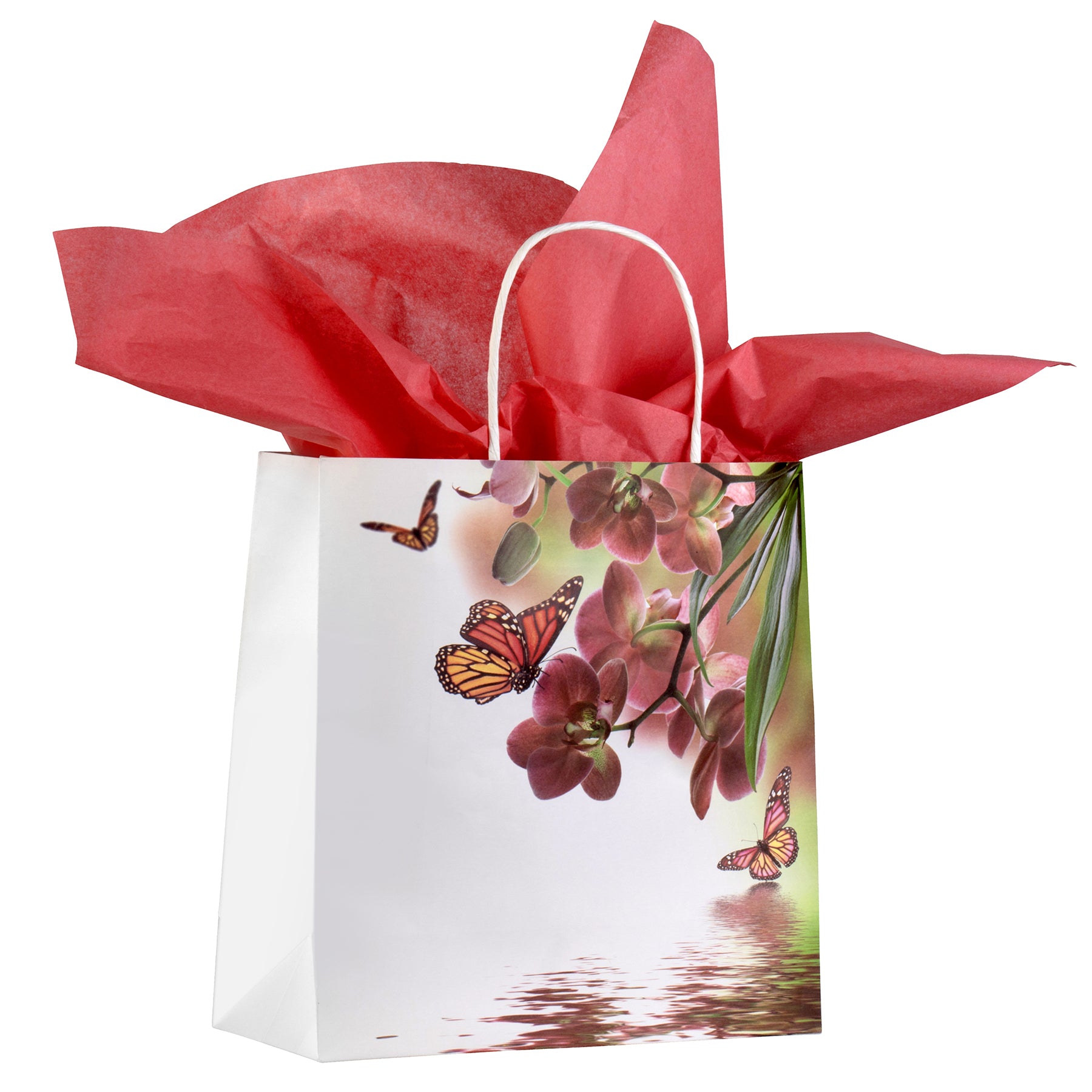 Floral Reflection Printed Paper Gift Bag