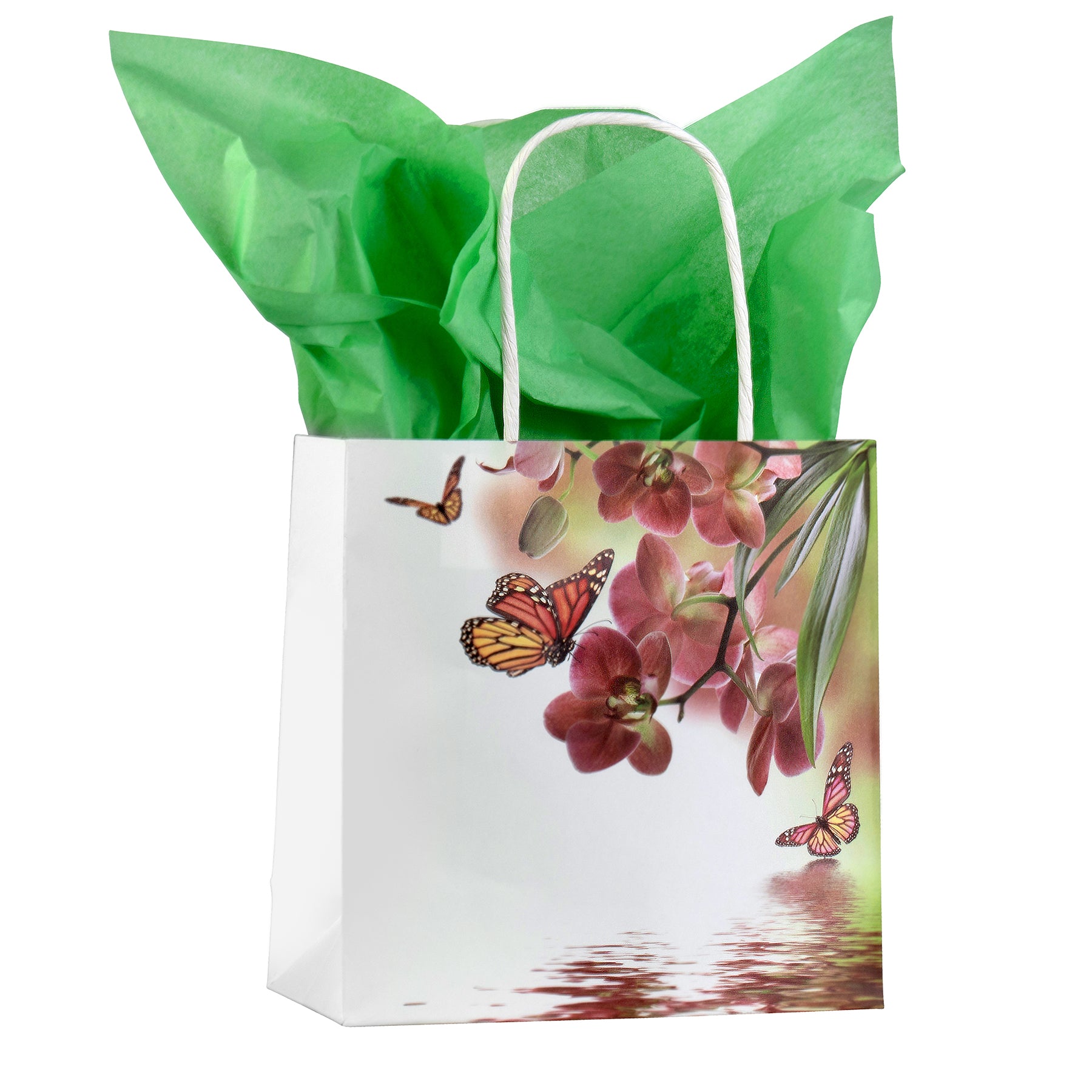 Floral Reflection Printed Paper Gift Bag