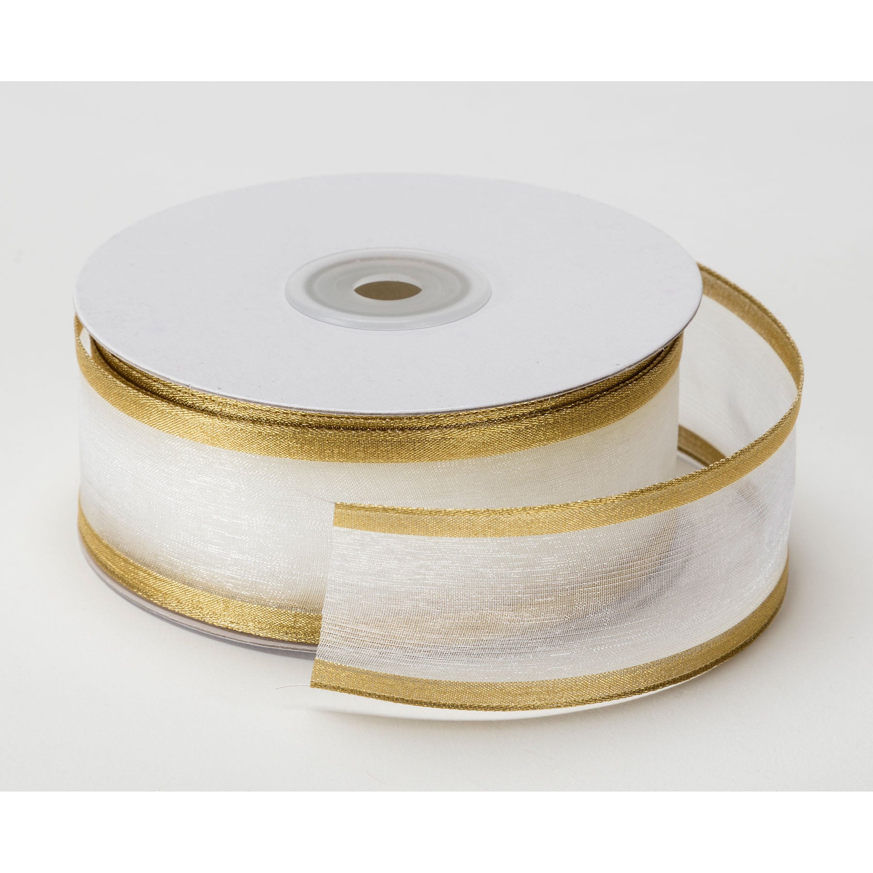 Wired Sheer Ribbon with Metallic Edge