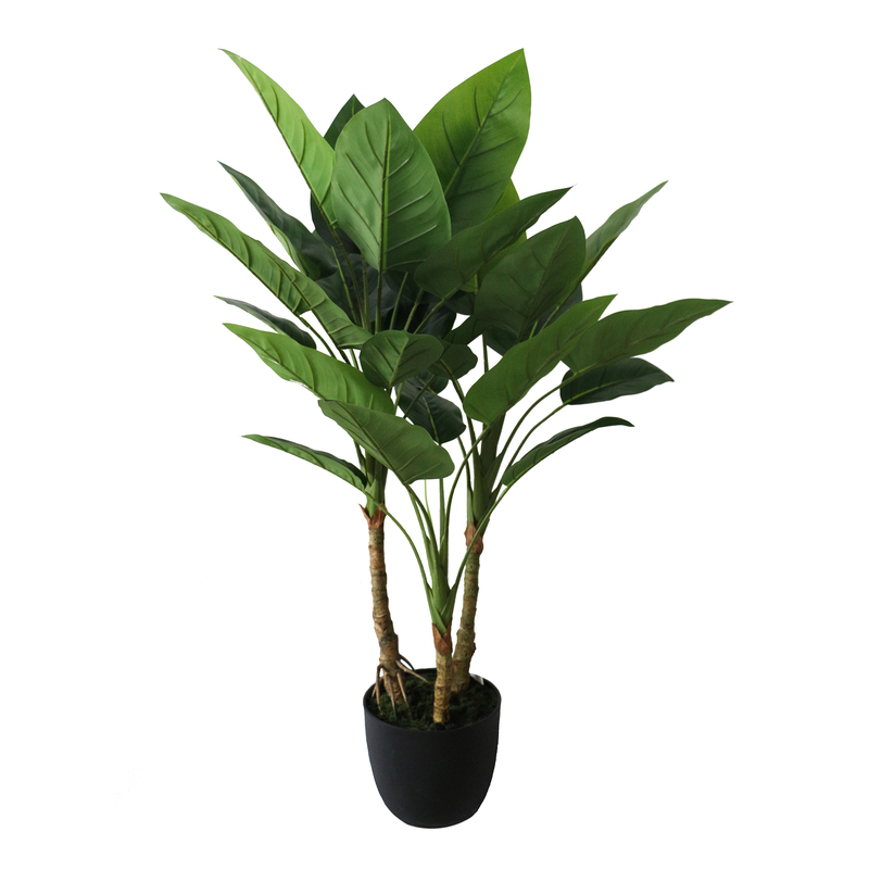 Aureum Bonsai Faux Leaves Plant in Plastic Pot