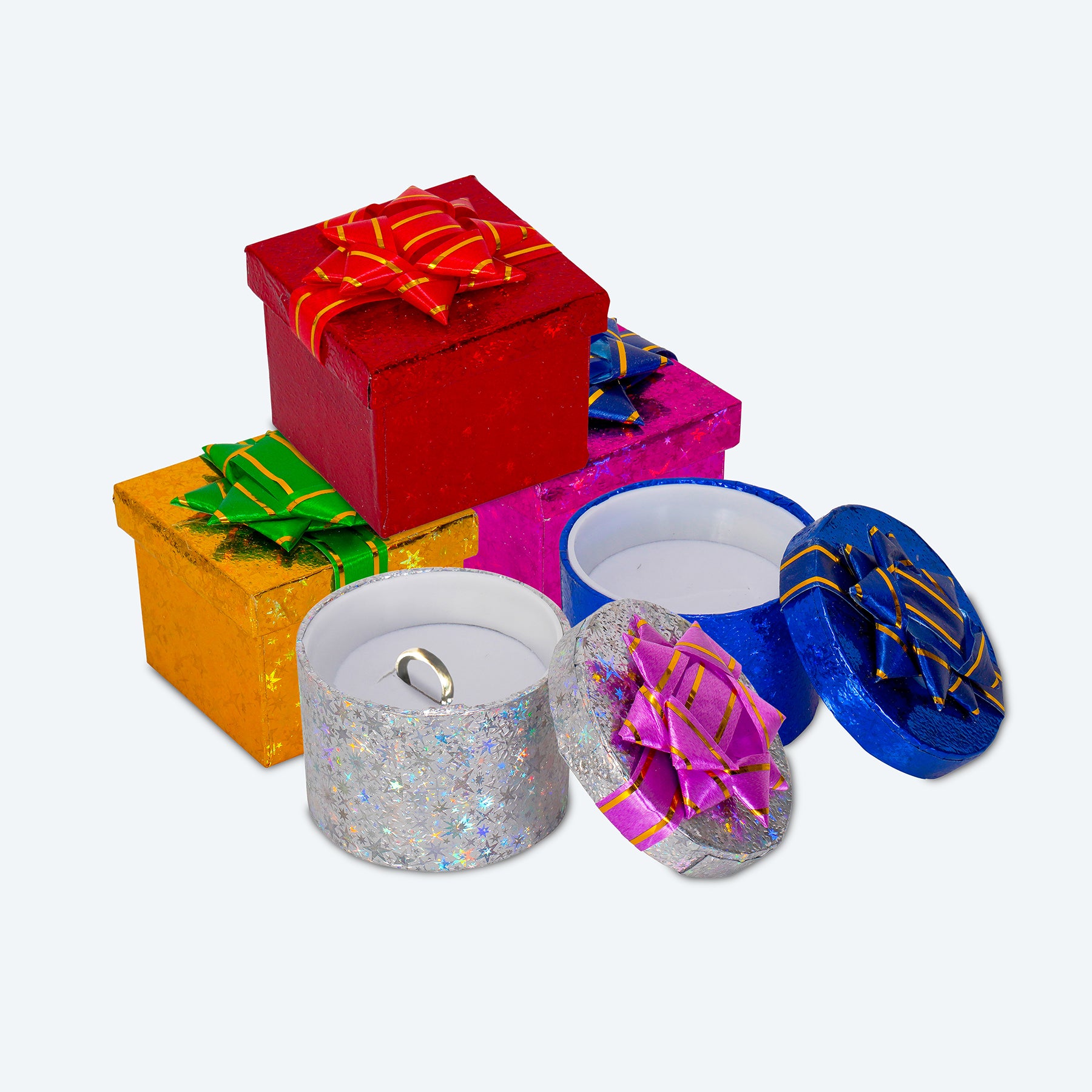 Assorted Hat-Style Ring Boxes