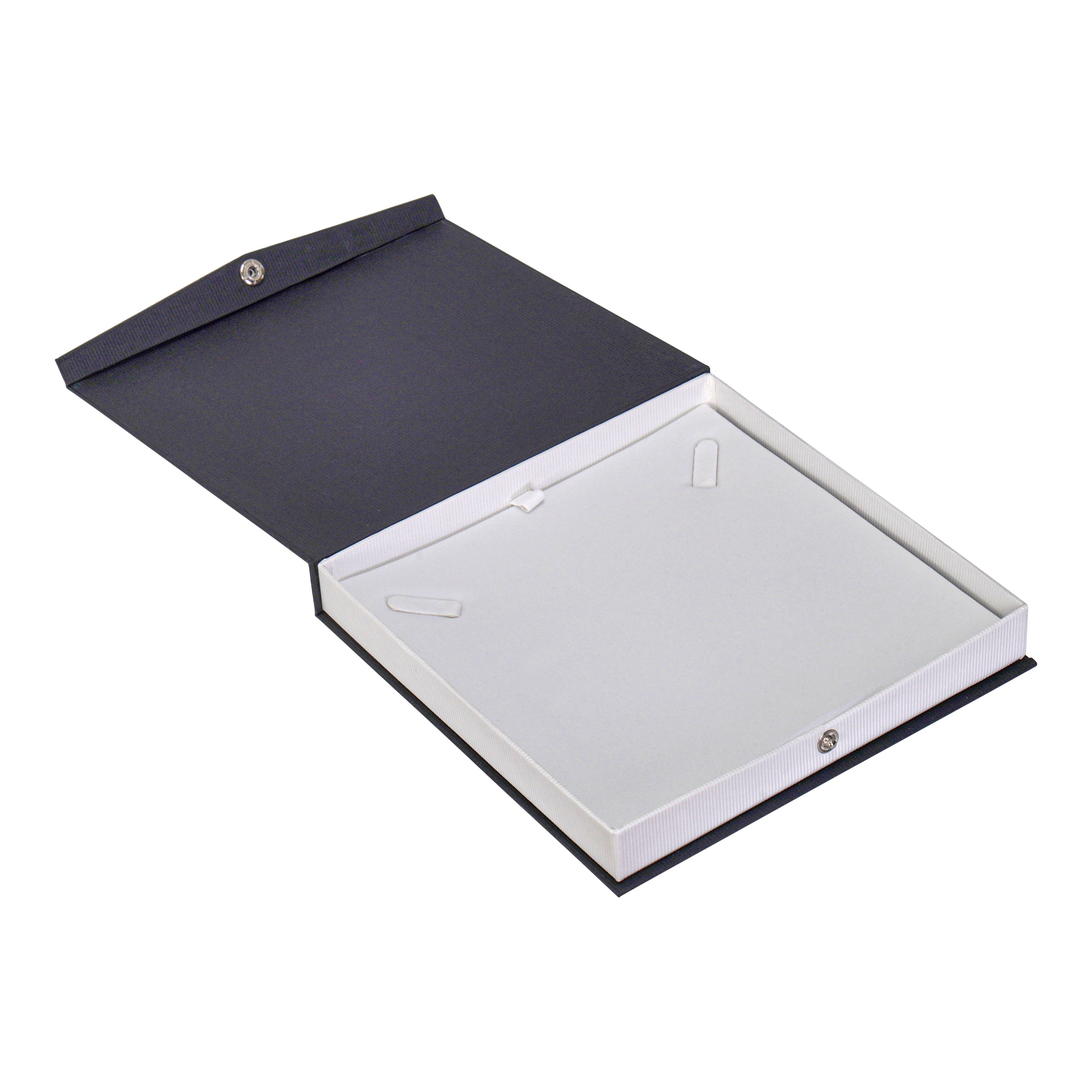 Textured Paper Covered Pearl Box with White Insert