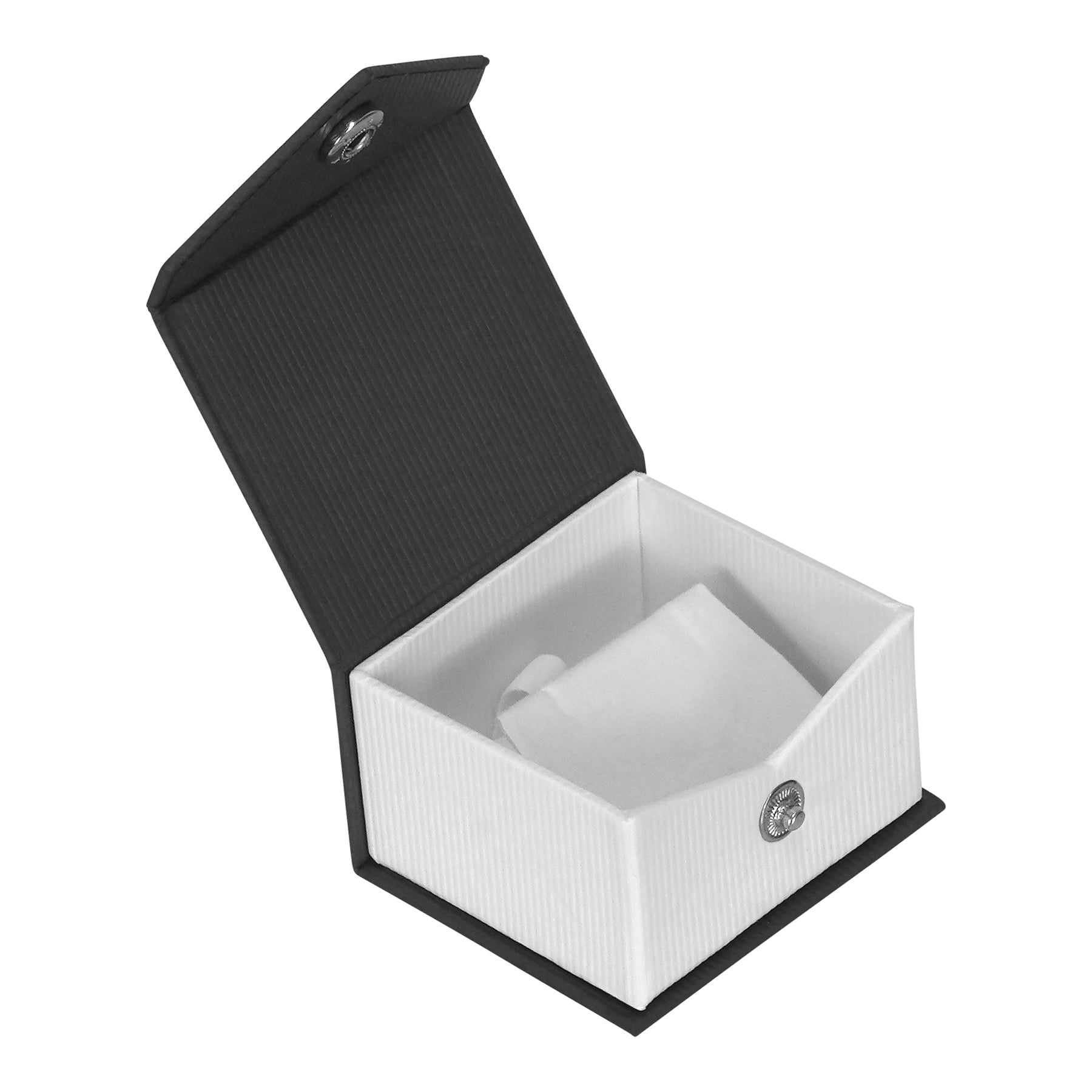 Textured Paper Covered Single Earring Box with White Insert
