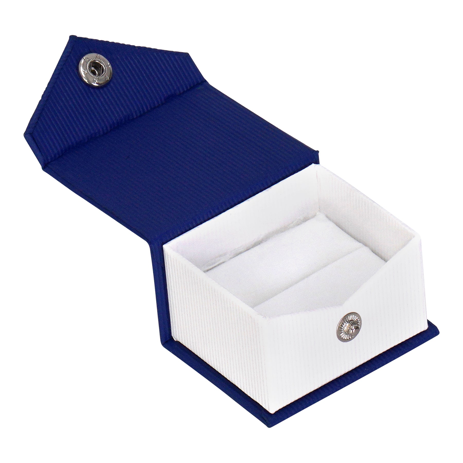 Textured Paper Covered Single Ring Box with White Insert