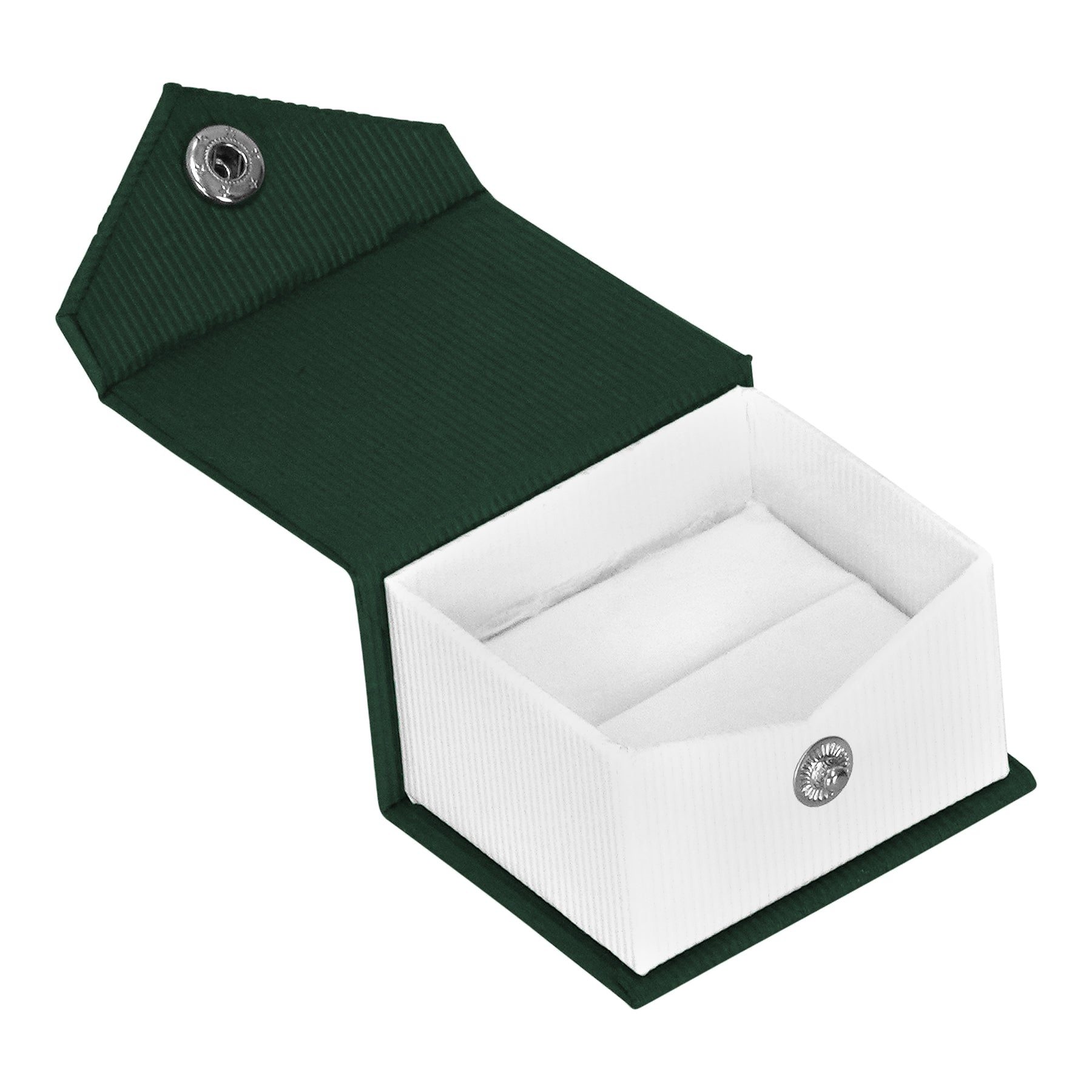 Textured Paper Covered Single Ring Box with White Insert