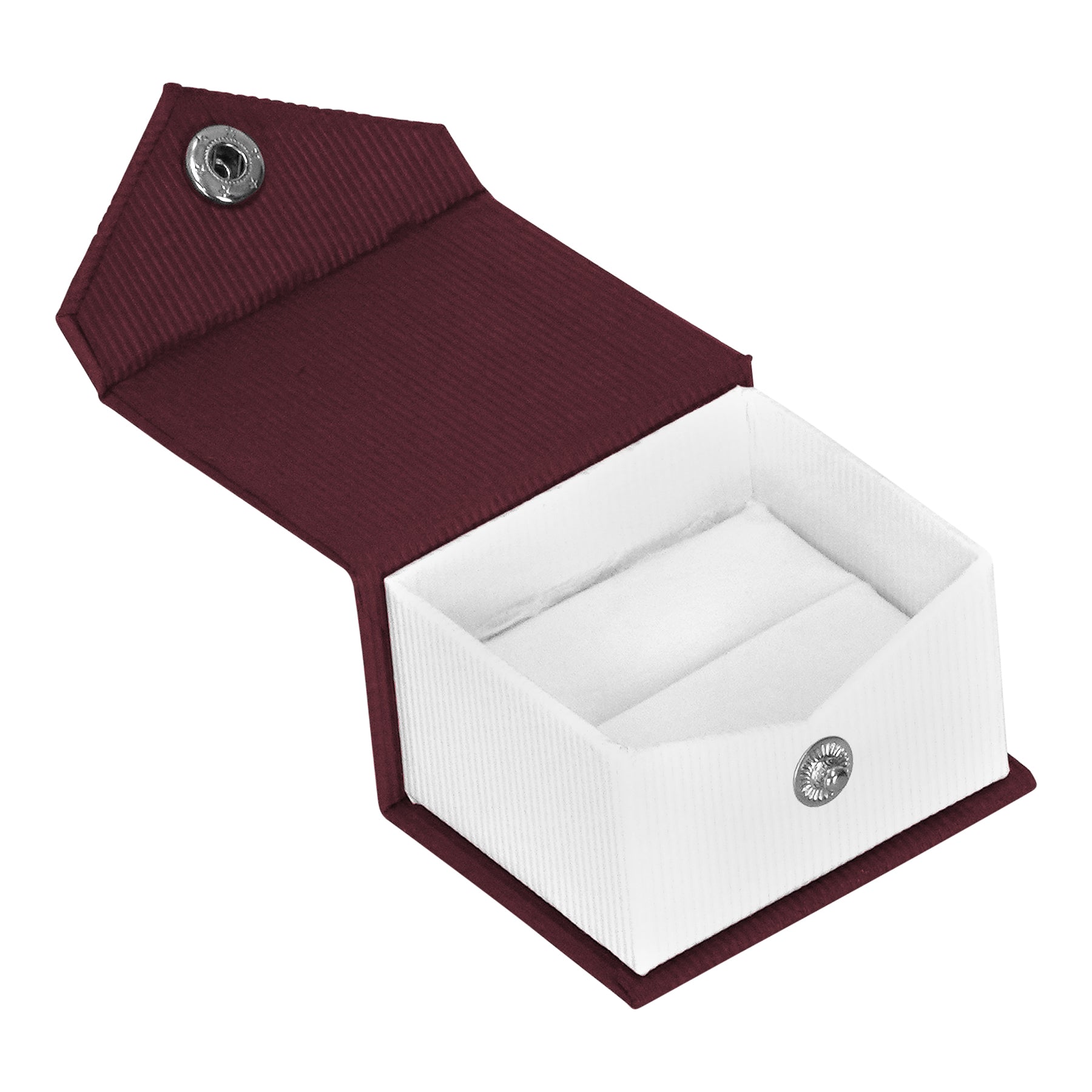 Textured Paper Covered Single Ring Box with White Insert