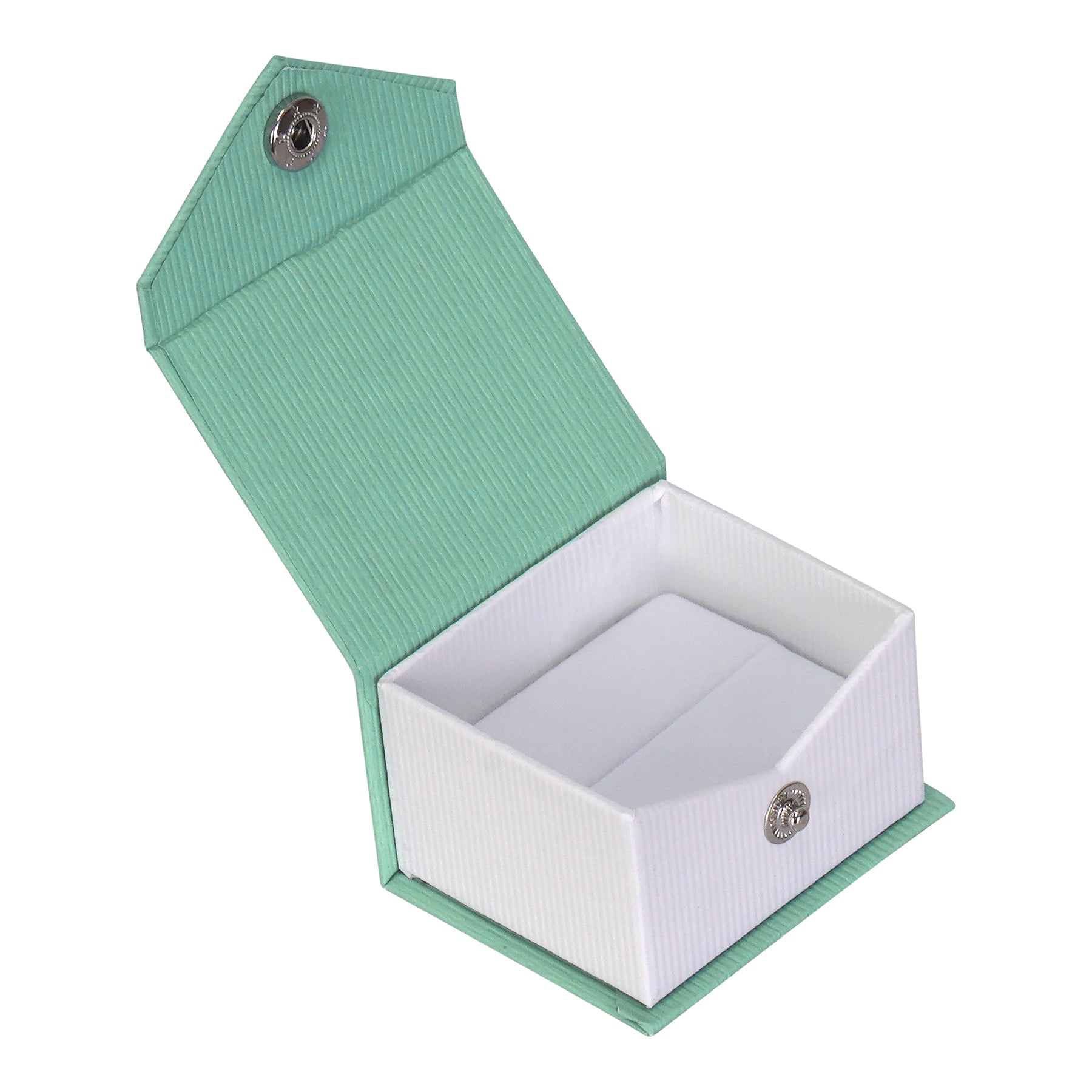 Textured Paper Covered Single Ring Box with White Insert