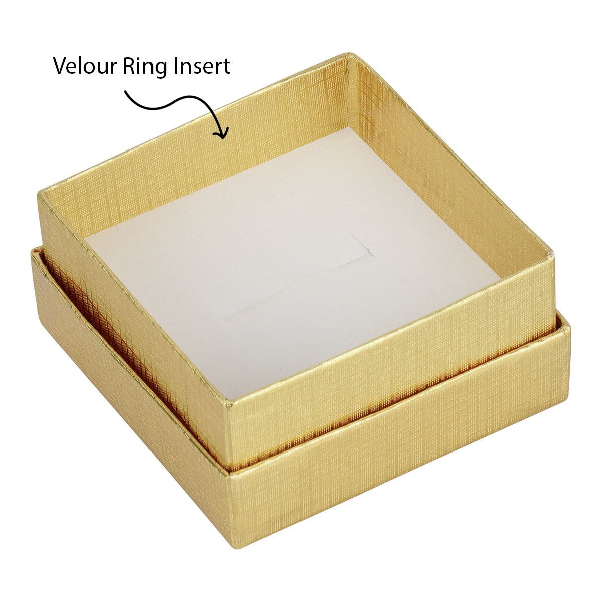 Silver and Gold Linen Cotton Filled Cardboard Box