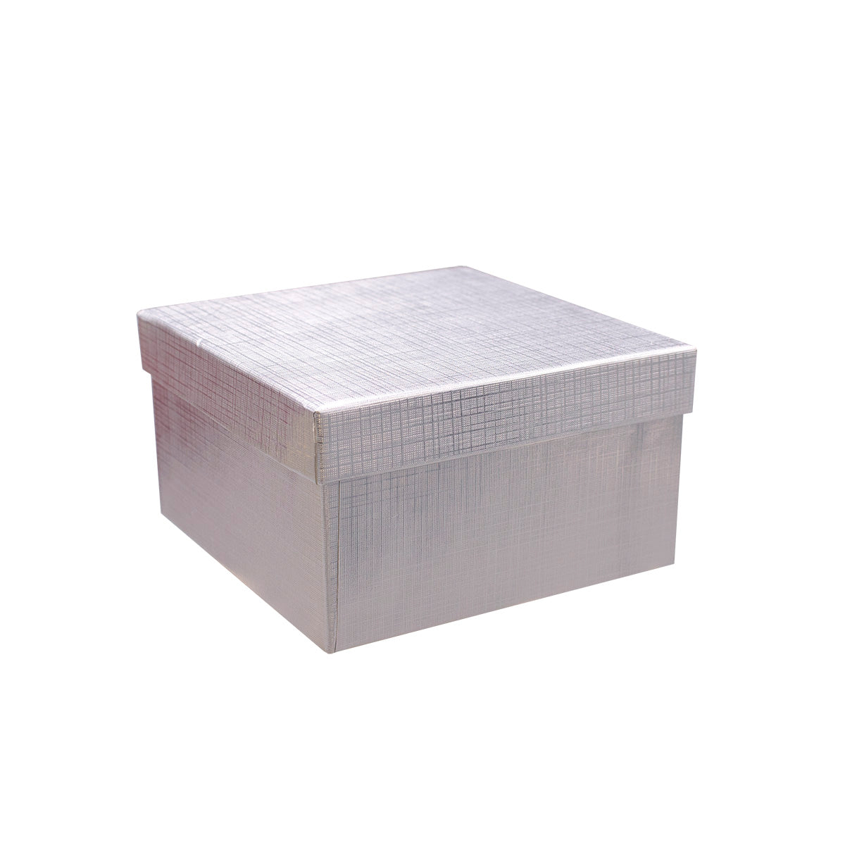 Silver and Gold Linen Cotton Filled Cardboard Box