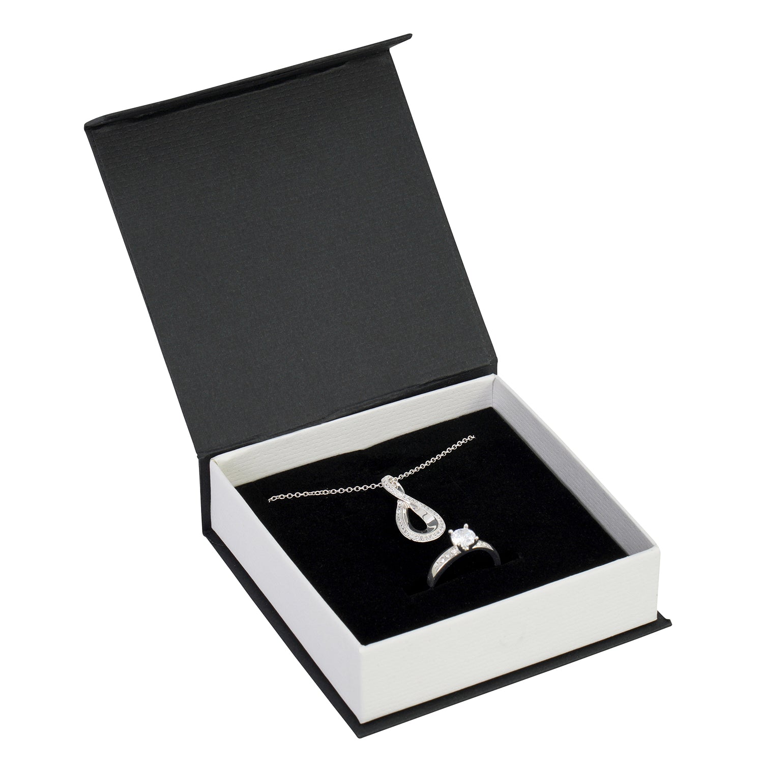 Magnetic V-Front Medium Pendant/Earring/Ring Box