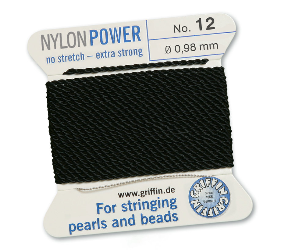 Black Griffin Bead Cord - Nylon