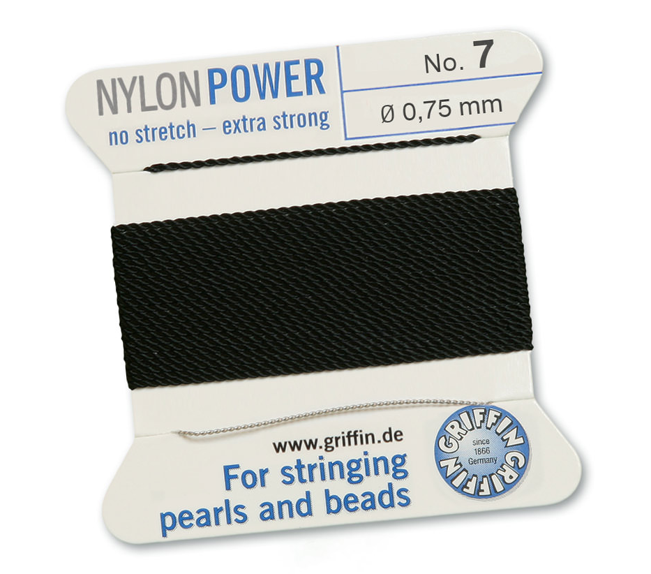 Black Griffin Bead Cord - Nylon