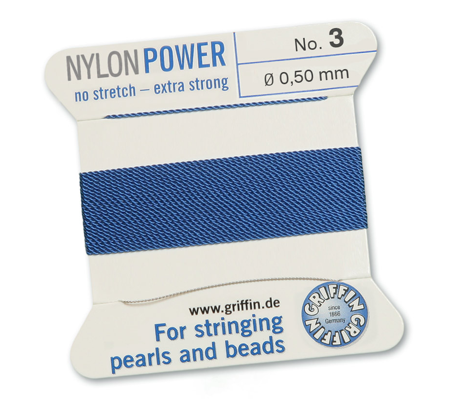 Blue Griffin Bead Cord - Nylon