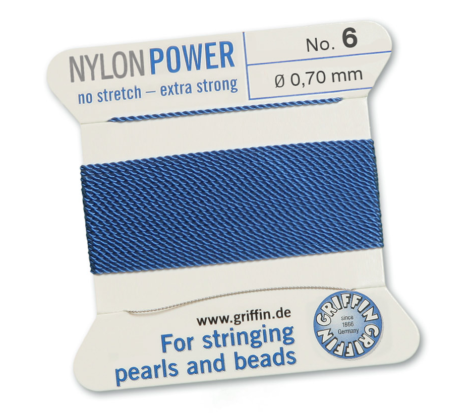 Blue Griffin Bead Cord - Nylon