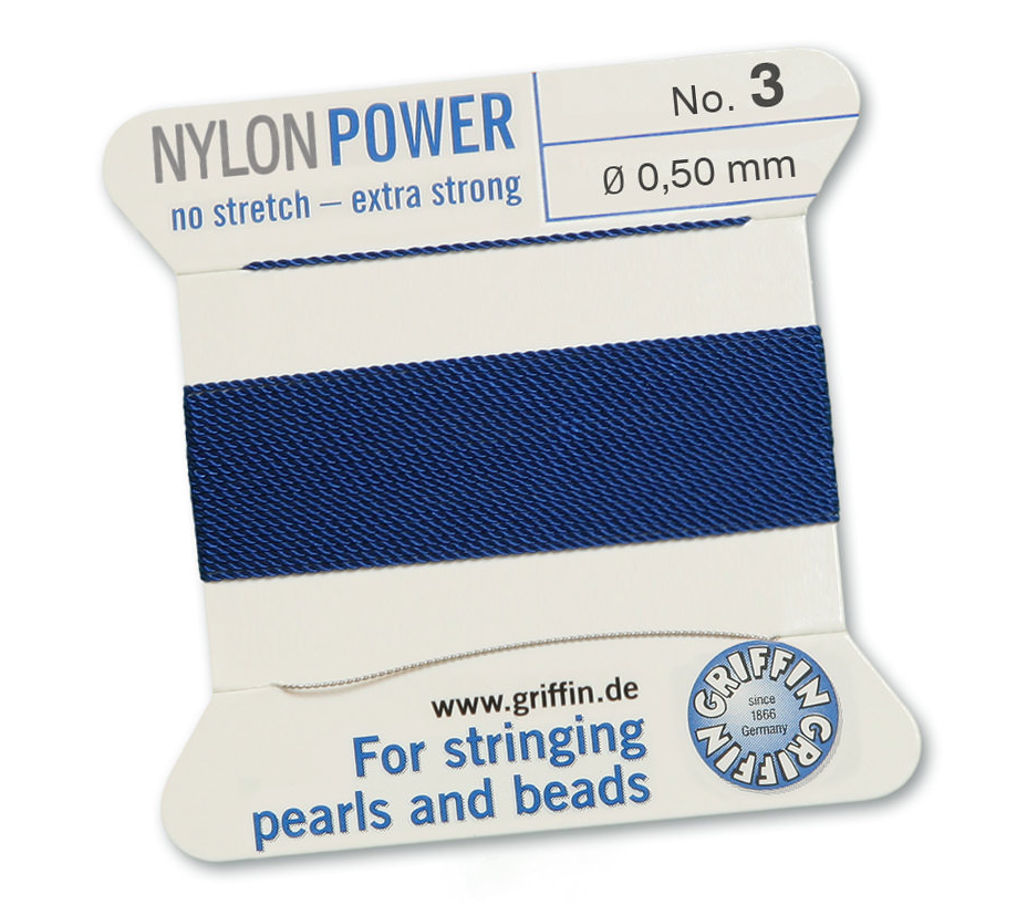 Dark Blue Griffin Bead Cord - Nylon