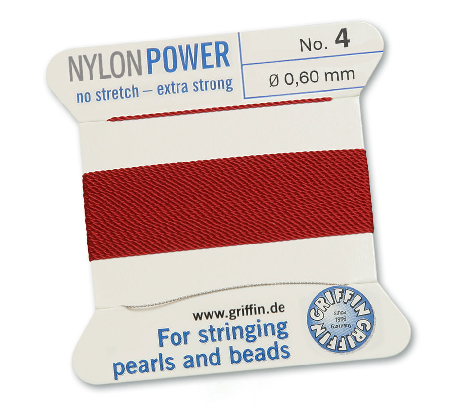 Garnet Griffin Bead Cord - Nylon