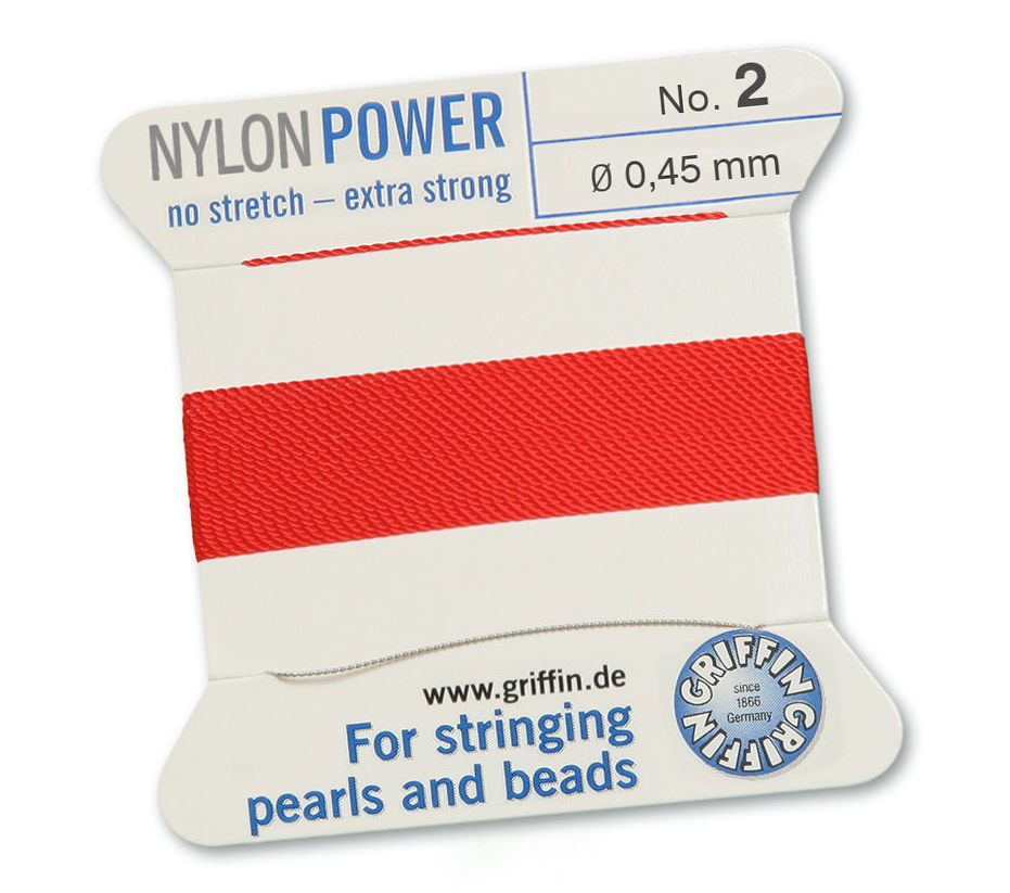 Red Griffin Bead Cord - Nylon