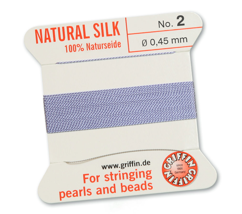 Lilac Griffin Bead Cord - Silk