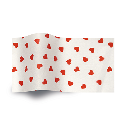 Contemporary Hearts Printed Tissue Paper