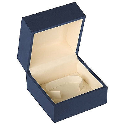Matte Paper Covered Bangle Box with Cream Leatherette Interior