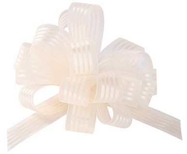 Satin Striped Stop and Lock Bow