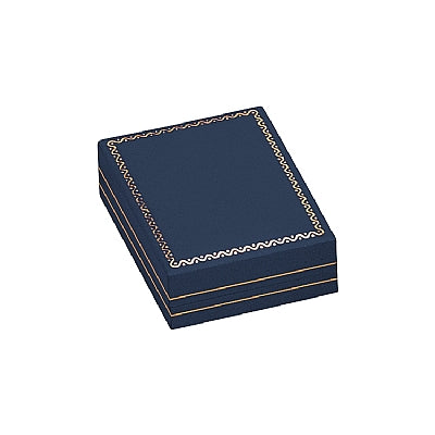 Paper Covered Pendant Box with Gold Accent - Reversible Pad