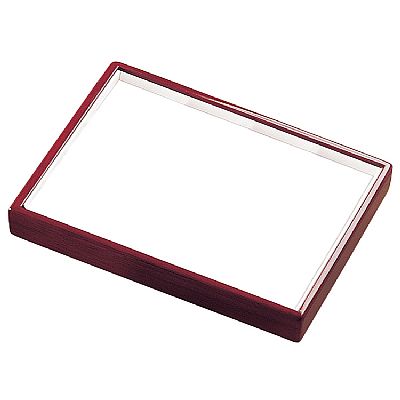 Genuine Wooden Tray with Leatherette Interior