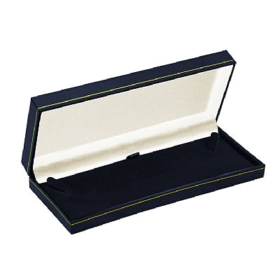 Paper Covered Small Pearl Box with Gold Accent