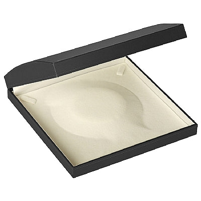 Paper Covered Large Set Box with Gold Accent and White Interior