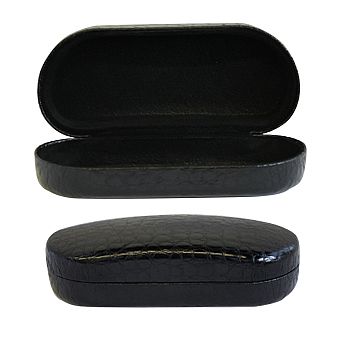 Textured Black Leatherette Sunglasses Case