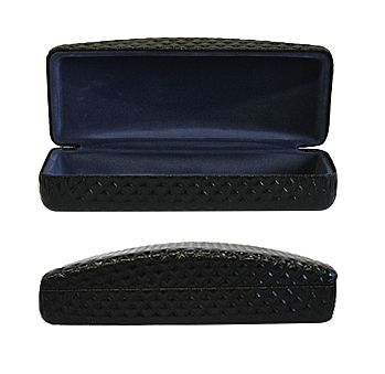 Shiny Beveled Diamond Textured Eyewear Case