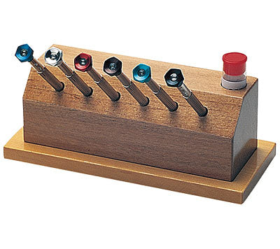 Set Of Six Screwdrivers in wooden Stand