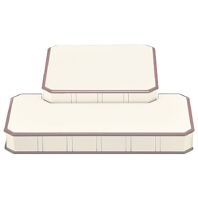 Leatherette and Wooden Jewelry Platform Display