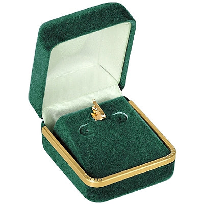 Velvet Charm Box with Hook and Gold Rims with Matching Insert