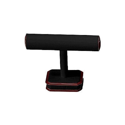 Leatherette and Wooden Bangle T-Bar