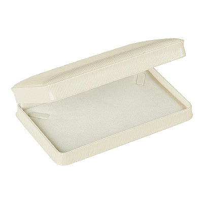 Embossed Leatherette Pearl Box with White Velvet Interior