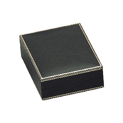 Leatherette Pendant Box with Matching Insert and White Window