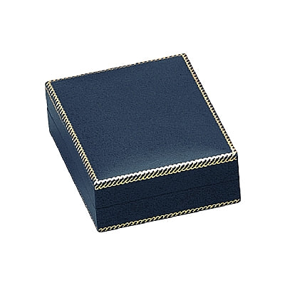 Leatherette Pendant Box with Matching Insert and White Window