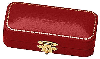 Antique Look Leatherette Cufflink Box with Satin Inner Lid