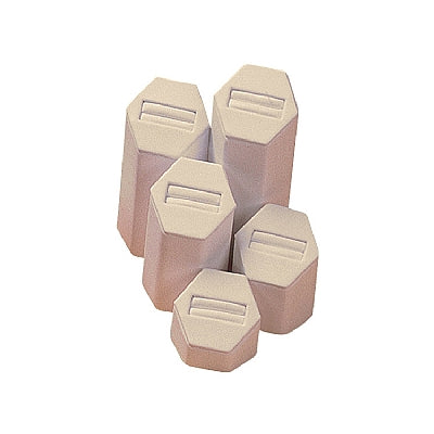 Leatherette Set Of 5 Ring Pedestals