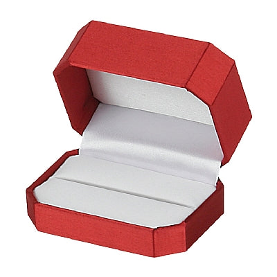 Velvet and Satin Double Ring Box with Bow