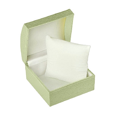 Leatherette Collar Watch Box with Gold Accent and White Interior