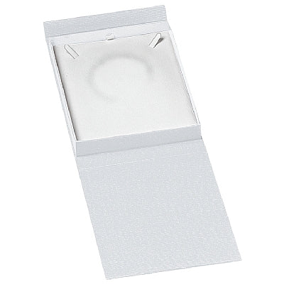 Textured Leatherette Large Set Box with Magnetic Closure and White Insert