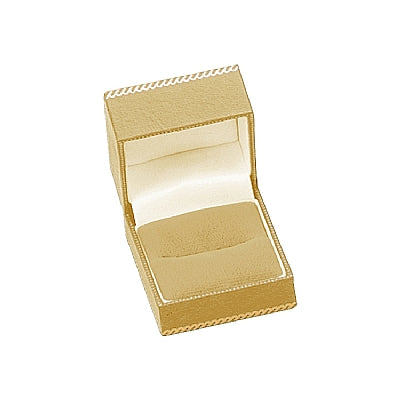 Leatherette Single Ring Box with Matching Insert and White Window