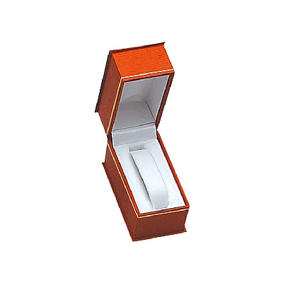 Lizard Skin Textured Leatherette Standing Bangle Box with White Interior