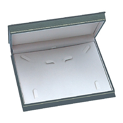 Lizard Skin Textured Leatherette Large Set Box with White Interior