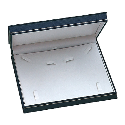 Lizard Skin Textured Leatherette Large Set Box with White Interior